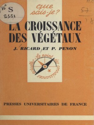 cover image of La croissance des végétaux